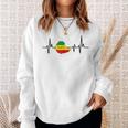 Heartbeat Ethiopian Flag Ethiopia Sweatshirt Gifts for Her