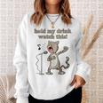 Hold My Drink And Watch Singing Cat Drinking Squad Sweatshirt Gifts for Her