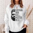 Husann Papa Grillmeister Held Griller Dad Grandpa Gray S Sweatshirt Geschenke für Sie