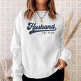 Husband Est 2024 Just Married Honeymoon Hubby Wedding Couple Sweatshirt Gifts for Her