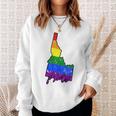 Idaho Gay Pride With Lgbt Flag Ada012a Sweatshirt Gifts for Her