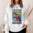 It's 5 O'clock Somewhere Drinking Parrot Cocktail Summer Sweatshirt Gifts for Her
