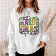 It's Mardi Gras Y'all Parade Festival Beads Mask Feathers Sweatshirt Gifts for Her