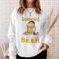 Its The Most Wonderful Time For A Beer Christmas Santa Light Sweatshirt Gifts for Her