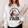 Its The Most Wonderful Time For A Beer Santa Christmas Sweatshirt Gifts for Her