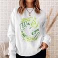 Japanese Three Sword Style Samurai Straw Hatted Anime Sweatshirt Gifts for Her