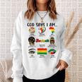 Junenth God Says I Am Celebrating Black Freedom 1865 Sweatshirt Gifts for Her