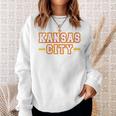 Kc Red Yellow Kansas City Red Striped Retro Kc Fan Local Sweatshirt Gifts for Her