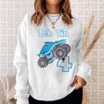 Kinder 4 Jahre Monster Truck Haifisch Geburtstag Junge Sweatshirt Geschenke für Sie