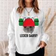 Lecker Saufii Bierchen X Sad Hamster Meme Bier Bierhelm Sweatshirt Geschenke für Sie