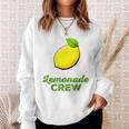 Lemonade Stand Crew And Boss Lemon Juice Summer Yellow Sweatshirt Gifts for Her
