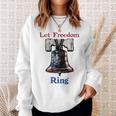 Let Freedom Ring American Flag Liberty Bell Sweatshirt Gifts for Her