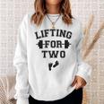 Lifting For Two Pregnancy Workout Sweatshirt Gifts for Her