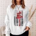 Lineman American Flag Electric Cable Lineworker Sweatshirt Gifts for Her