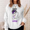 Im Mai Tragen Wir Lila Frauen Lupus Bewusstseinsmonat Sweatshirt Geschenke für Sie