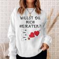 Marriage Proposal Willst Du Mich Heiraten Sweatshirt Geschenke für Sie