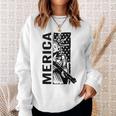 Merica Patriotic Pro Gun Usa Liberty Lady 4Th Of July Gun Sweatshirt Gifts for Her