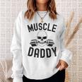 Muscle Daddy Gewichtheber Skelett Langhantel Papa Workout Kapuzenjacke Sweatshirt Geschenke für Sie