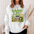 Nanny Of The Wild One Birthday 1St Safari Jungle Family Sweatshirt Gifts for Her