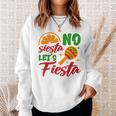 No Siesta Let's Celebrate Mexican Maracas Sombrero Sweatshirt Geschenke für Sie