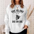 Oak Island Treasure Hunting Club Vintage Skull And Crown Mys Sweatshirt Gifts for Her