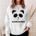 Panda-Gesicht Sweatshirt Bambusbjörn, Witzig & Unisex Weiß Geschenke für Sie