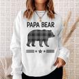 Papa-Bär In Schwarz-Weiß Kariertem Bär Sweatshirt Geschenke für Sie