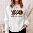 Peace Love Melanin Sugar Afro Black Brown Girls Pride Sweatshirt Gifts for Her