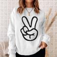 Peace Sign Fingers Peace Sign Hand Sweatshirt Gifts for Her