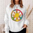 Peace Sign Love Ancient Aztec Sun Tie Dye HippieSweatshirt Gifts for Her