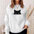 Pocket Black Cat Lover Women Sweatshirt Gifts for Her