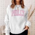 Preppy Varsity Pink Philly Philadelphia Pennsylvania Pa Sweatshirt Gifts for Her