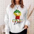 Rasta Reggae One Love Reggae Roots Handfist Reggae Flag Sweatshirt Gifts for Her