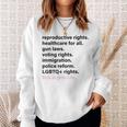 Reproductive Rights Healthcare For All Gun Laws Sweatshirt Gifts for Her
