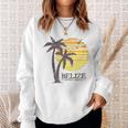 Retro Belize Souvenir Vintage Sunset Womens Sweatshirt Gifts for Her
