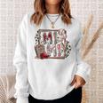 Retro Leopard Baseball Mimi Baseball Lover Sweatshirt Gifts for Her