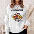 Rubik's Cube Magic Cube Retro Rubi Vintage Nerd White Sweatshirt Geschenke für Sie