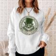 Shamrock And Roll Rock And Roll Saint Patrick's Day Skull Sweatshirt Gifts for Her