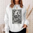 Skeleton Reading Book The Reader Tarot Card Book Sweatshirt Gifts for Her