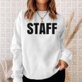 Staff Atrás Negro Texto Uniforme Para Adultos Blanco Camisa de entrenamiento Regalos para ella