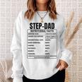 Step-Dad Nutrition Facts Fathers Day Bonus Papa Dada Sweatshirt Gifts for Her
