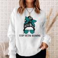 Stop Victim Blaming Sexual Assault Awareness Month Sweatshirt Gifts for Her