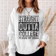 Straight Outta College Class Of 2024 Graduation Sweatshirt Gifts for Her