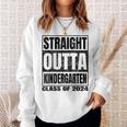 Straight Outta Kindergarten School Class Of 2024 Graduation Sweatshirt Gifts for Her