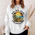Sun Sea San Painkillers Chronic Pain Illness Spoonie Humour Sweatshirt Gifts for Her