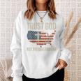 Trust God Not The Government Christian Faith America Flag Sweatshirt Gifts for Her