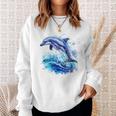 Underwater World With Dolphin Sweatshirt Geschenke für Sie