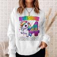 Unicorn 4Th Birthday 4 Year Old Unicorn Party Girls Outfit Sweatshirt Gifts for Her