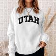 Utah College University Text Style Sweatshirt Gifts for Her