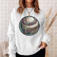Vintage Baseball Dad Apparel Dad Basebal Happy Fathers Day Sweatshirt Gifts for Her